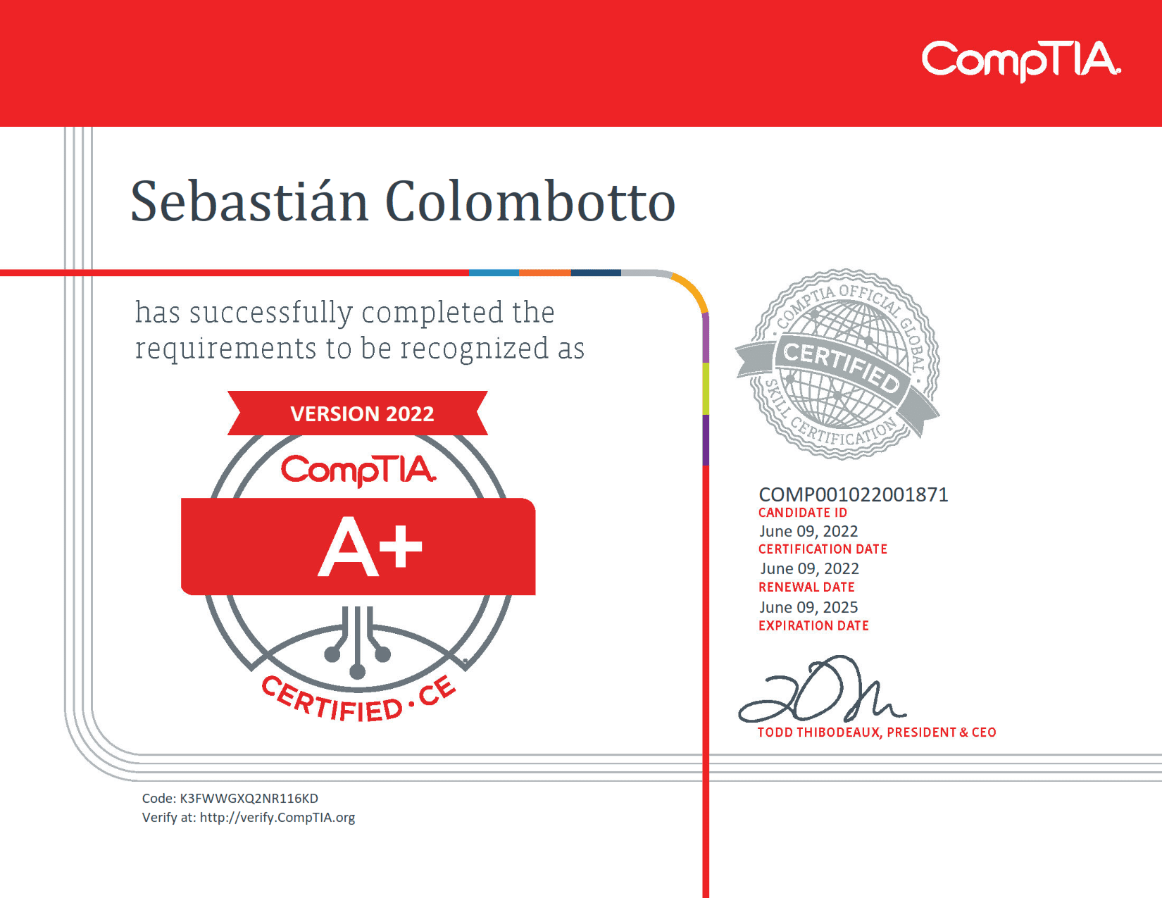 A+ certificate