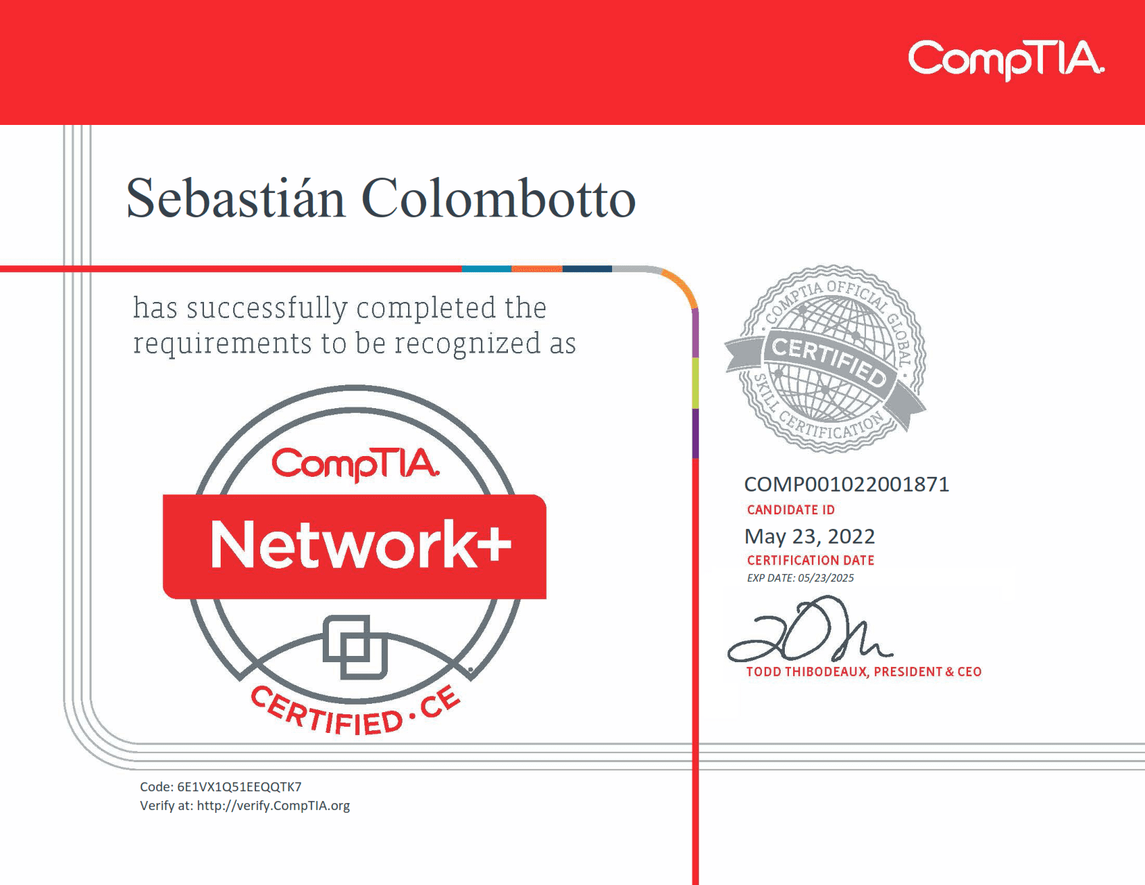 Network+ certificate